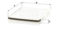 Raitisilmasuodatin MANN-FILTER CU 2630
