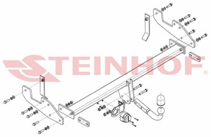 Vetokoukku, vakio, toyota hilux flak/chassi, hilux pick-up vii