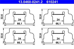 Tarvikesarja, jarrupala, Etuakseli, dacia logan, logan mcv, sandero, renault logan i, logan kombi i, sandero/stepway i, 41 02 714 17R