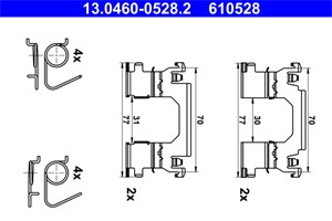 Tarvikesarja, jarrupala, Etuakseli, nissan x-trail iii, x-trail van, renault kadjar, 41 02 779 98R, D1080-4BA0A, D108M-4BA0J