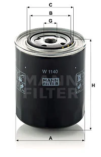 Öljynsuodatin MANN-FILTER W 1140