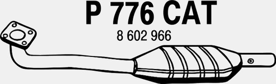 Katalysaattori, volvo s40 i, v40 kombi, 30616606, 8602966