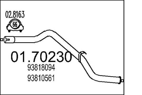 Pakoputki MTS 01.70230