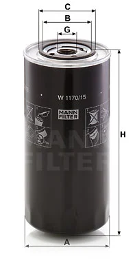 Öljynsuodatin MANN-FILTER W 1170/15
