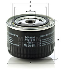 Öljynsuodatin MANN-FILTER W 914/4