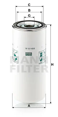 Öljynsuodatin MANN-FILTER W 13 145/6
