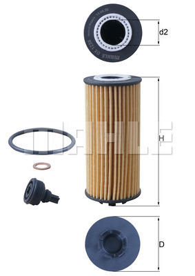 Öljynsuodatin MAHLE ORIGINAL OX 1238D