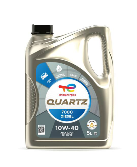 Moottoriöljy TOTAL 10W40 QUARTZ 7000 DIESEL 5L
