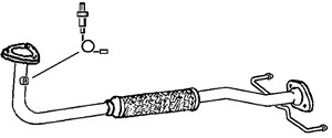 Pakoputki, Edessä, mazda 626 iv, 626 hatchback iv, FP01-40-500A, FS05-40-500A