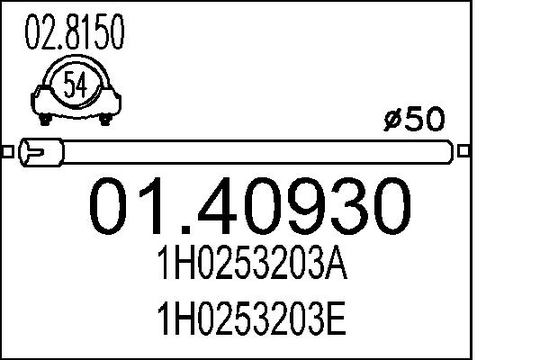 Pakoputki MTS 01.40930