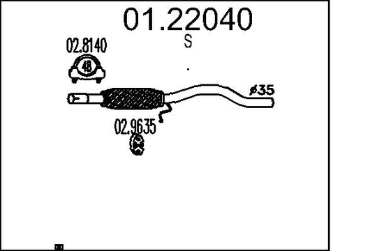 Pakoputki MTS 01.22040