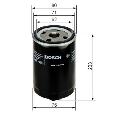 Öljynsuodatin BOSCH 0 451 103 338