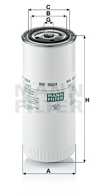 Polttoainesuodatin MANN-FILTER WK 962/4