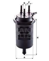 Polttoainesuodatin MANN-FILTER WK 939/4