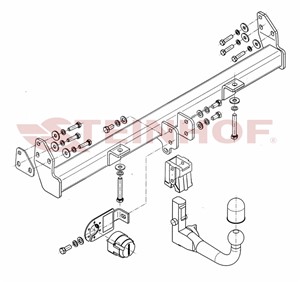 Vetokoukku, irrotettava, land rover freelander i, freelander soft top i
