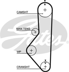 Hammashihna, mazda 626 ii, 626 coupé ii, 626 hatchback ii, F803-12-205, F804-12-205, F807-12-205, F8Y8-12-205, F8Y9-12-205