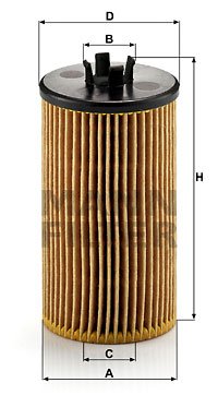 Öljynsuodatin MANN-FILTER HU 612/2 x