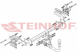 Vetokoukku, irrotettava, mitsubishi lancer viii, lancer sportback viii