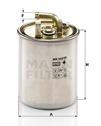 Polttoainesuodatin MANN-FILTER WK 842/20