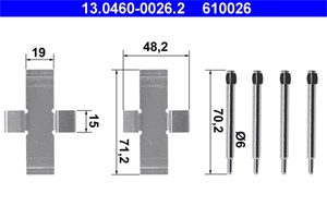 Tarvikesarja, jarrupala, Etuakseli, mercedes-benz, 000 421 02 91, 000 991 03 60, A 000 421 02 91, A 000 991 03 60