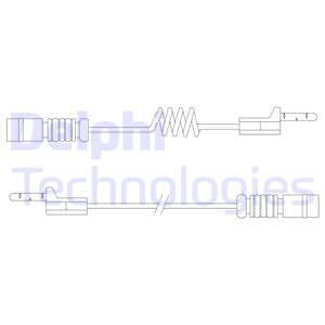 Kulumisenilmaisin, jarrupala, Taka-akseli, mercedes-benz sprinter 5-t flak/chassi [b905], sprinter tipp [b905], 669 540 0717, 669 540 12