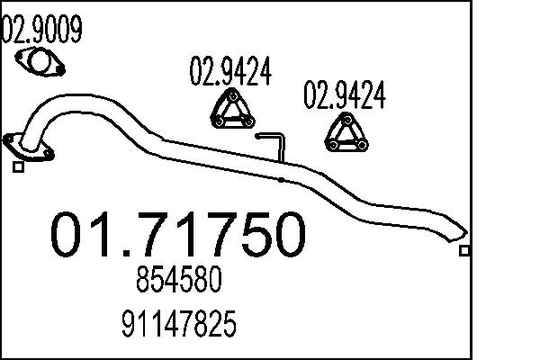 Pakoputki MTS 01.71750