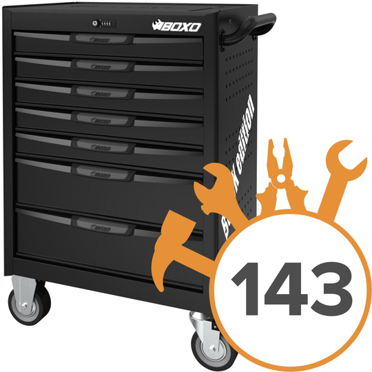 Työkaluvaunu 7071N + 143 työkalua, Boxo