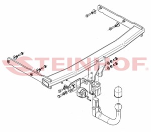 Vetokoukku, irrotettava, audi a6 allroad c7
