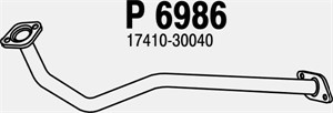 Pakoputki, Edessä, toyota hiace buss iv, hiace skåp iv, 17410-30040