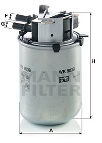 Polttoainesuodatin MANN-FILTER WK 9039