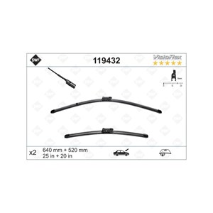 Pyyhkijänsulka, Edessä, audi a6 allroad c7, a6 c7, a6 c7 avant, a7 sportback, 4G1955425, 4G8955425B, 8F1955426