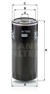 Öljynsuodatin MANN-FILTER W 730/3