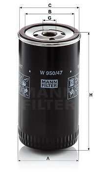 Öljynsuodatin MANN-FILTER W 950/47