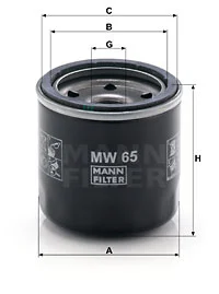 Öljynsuodatin MANN-FILTER MW 65