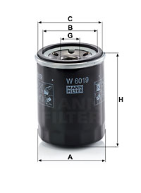 Öljynsuodatin MANN-FILTER W 6019