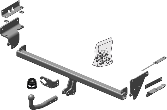 Vetokoukku BRINK 497600 Nissan Qashqai, +2 '07-