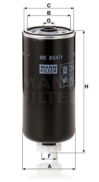 Polttoainesuodatin MANN-FILTER WK 854/1