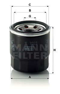 Öljynsuodatin MANN-FILTER W 7023