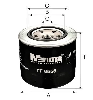 Öljynsuodatin MFILTER TF 6558