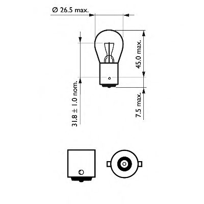 Polttimo, vilkkuvalo PHILIPS 12498LLECOCP