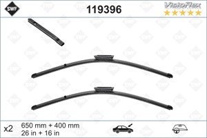 Pyyhkijänsulka, Edessä, citroën c3 ii, c3 skåp/halvkombi ii, 16 131 600 80, 1613160080, 6423C5, 6423-C5, 6423C9, 6423-C9, 6423J3, 6423-J