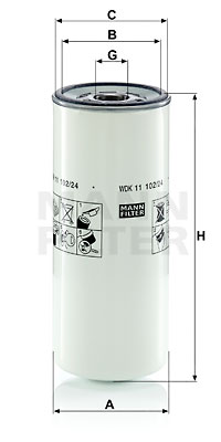 Polttoainesuodatin MANN-FILTER WDK 11 102/24