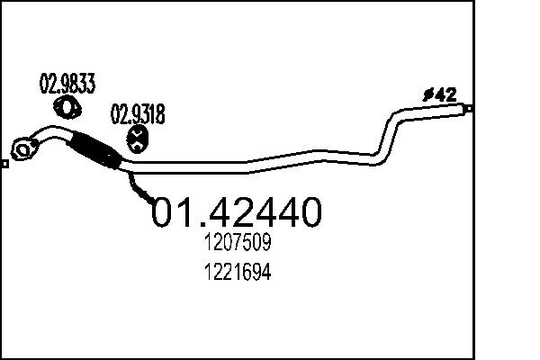 Pakoputki MTS 01.42440