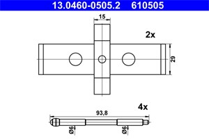 Tarvikesarja, jarrupala, Etuakseli, land rover range rover iii, range rover sport i, SEE500080
