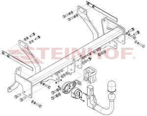 Vetokoukku, irrotettava, fiat doblo flak/chassi