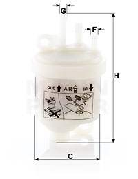 Polttoainesuodatin MANN-FILTER WK 53