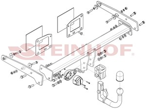 Vetokoukku, irrotettava, audi a4 allroad b8
