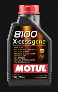 Moottoriöljy Motul 8100 X-Cess Gen2 5W-40, Universal