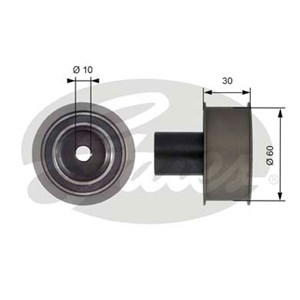 Ohjainrulla, hammashihna, nissan almera i, almera hatchback i, primera, primera hatchback, primera traveller, 13077-54A02
