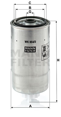 Polttoainesuodatin MANN-FILTER WK 854/3